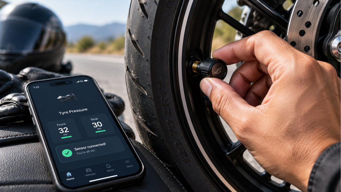 Bike TPMS Guide: Track Motorcycle Tyre Pressure on Your Phone with the Orca App-Based Kit