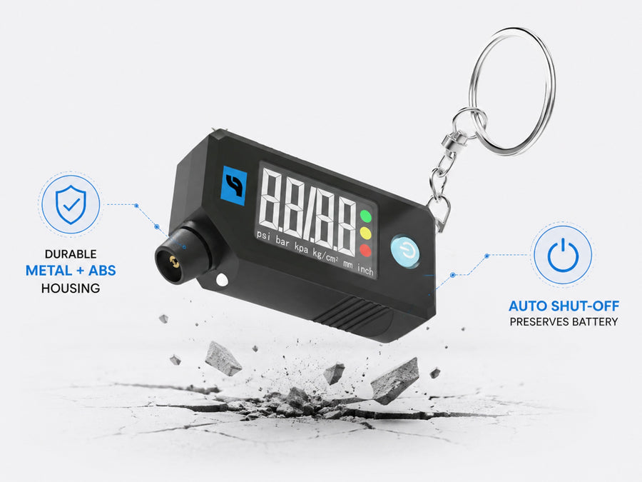 Metal build. Keychain size.