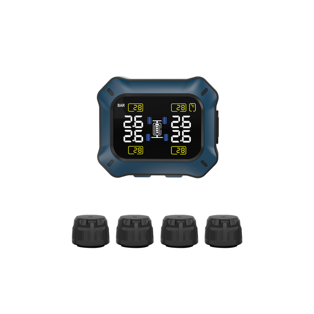 Orca Wireless Car TPMS – 4 Sensor Tire Pressure Monitoring System with Real-Time Display, Temperature Monitoring, 3s Leak Alert & USB Rechargeable Display