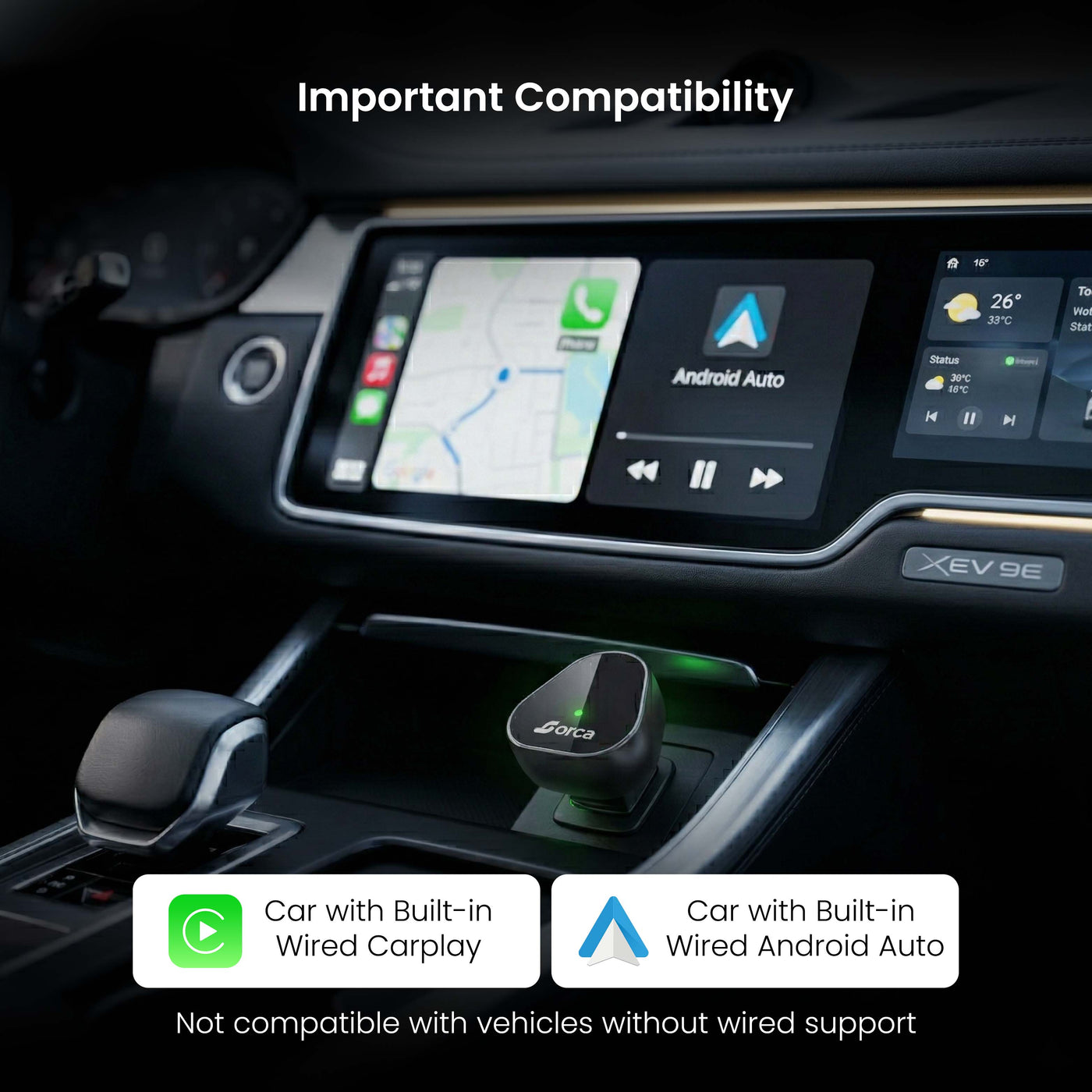 Orca Cube Wireless Adapter – Instantly Convert Wired CarPlay & Android Auto to Wireless
