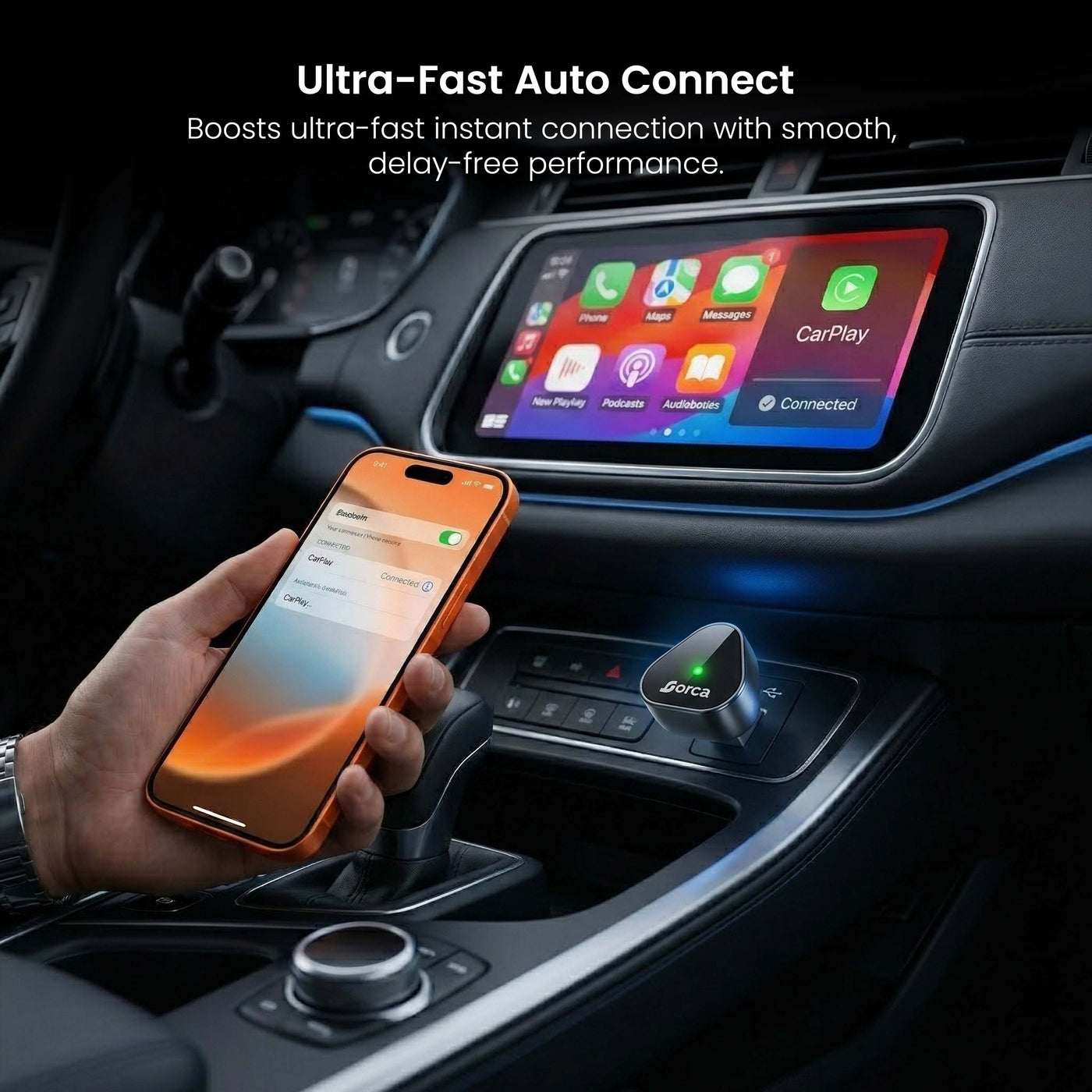 Orca Cube Wireless Adapter – Instantly Convert Wired CarPlay & Android Auto to Wireless