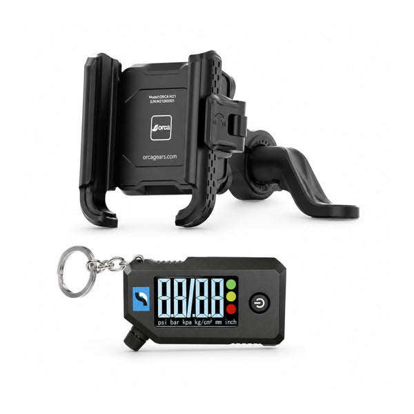 Orca Safety & Navigation Combo | Tire Pressure Gauge & Phone Mount